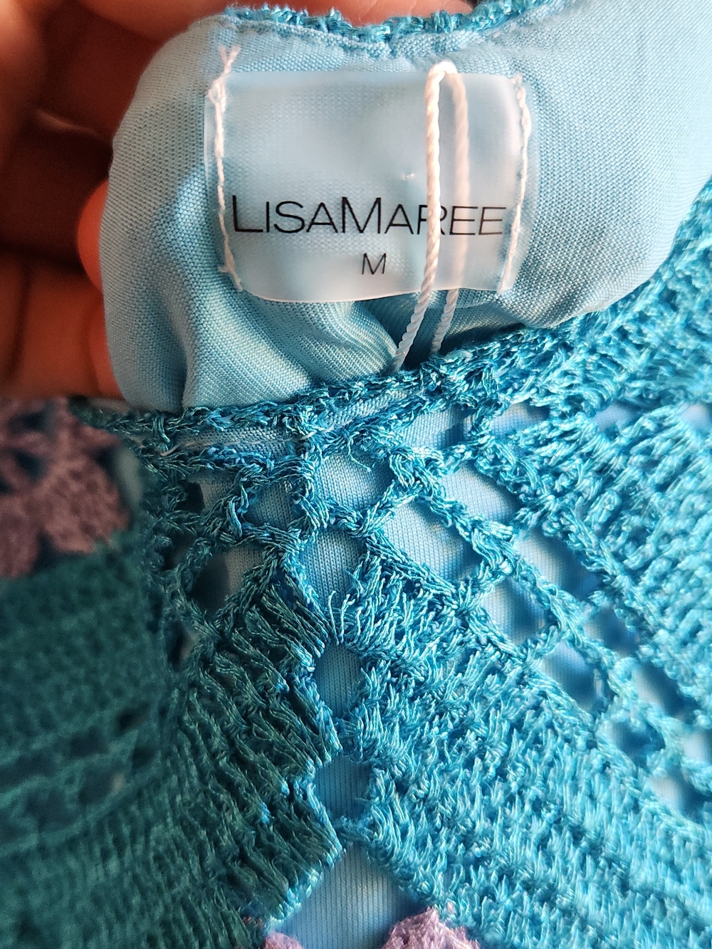 Lisa maree Turquoise Crochet Set Skirt - Picture 4 of 11